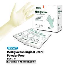 Sarung Tangan Sterile Powder Free Medigloves size 6, 6.5, 7, 7.5, dan 8